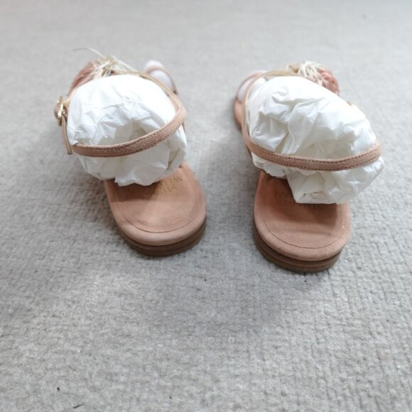 Stuart Weizman Womens Sandals 7.5 Pink Suede Jabow Strappy NEW - Picture 4 of 8